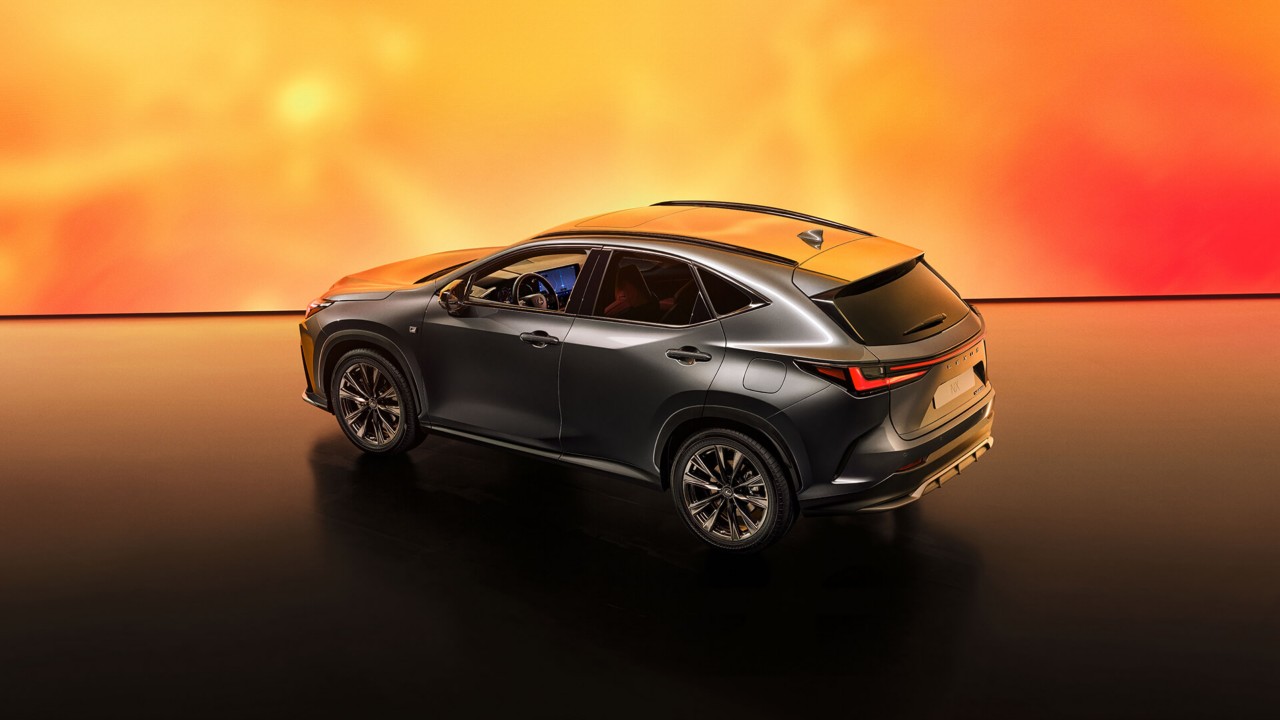 Lexus NX with an abstract background 